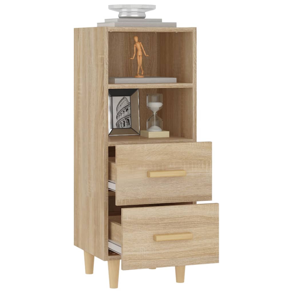 skænk 34,5x34x90 cm konstrueret træ sonoma-eg