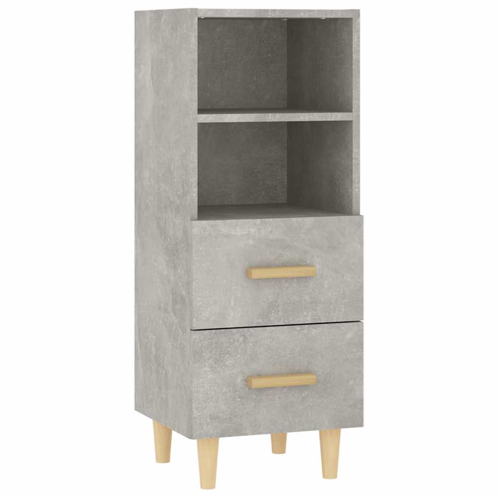 skænk 34,5x34x90 cm konstrueret træ betongrå