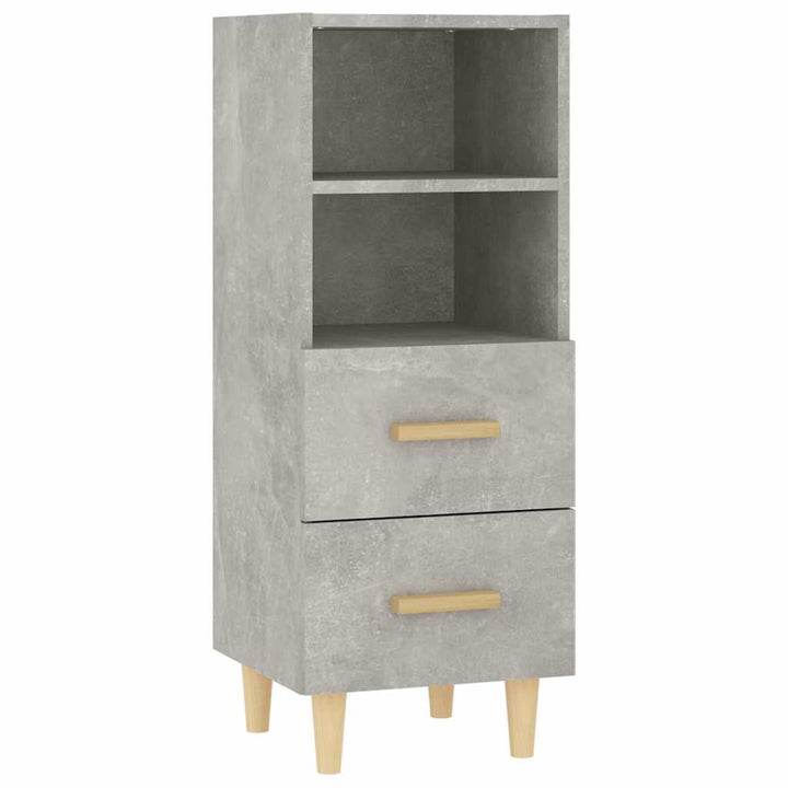 skænk 34,5x34x90 cm konstrueret træ betongrå