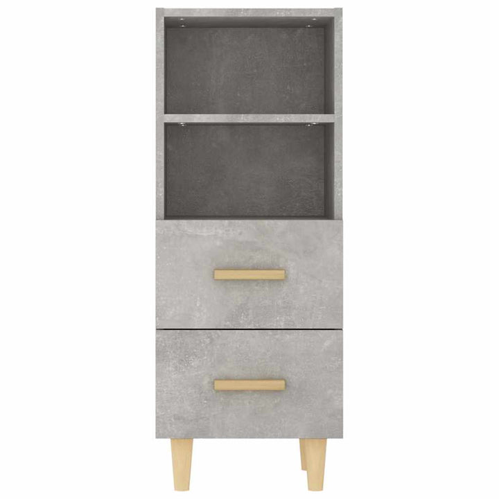skænk 34,5x34x90 cm konstrueret træ betongrå