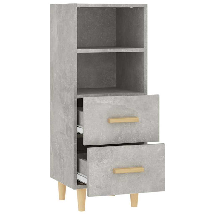 skænk 34,5x34x90 cm konstrueret træ betongrå