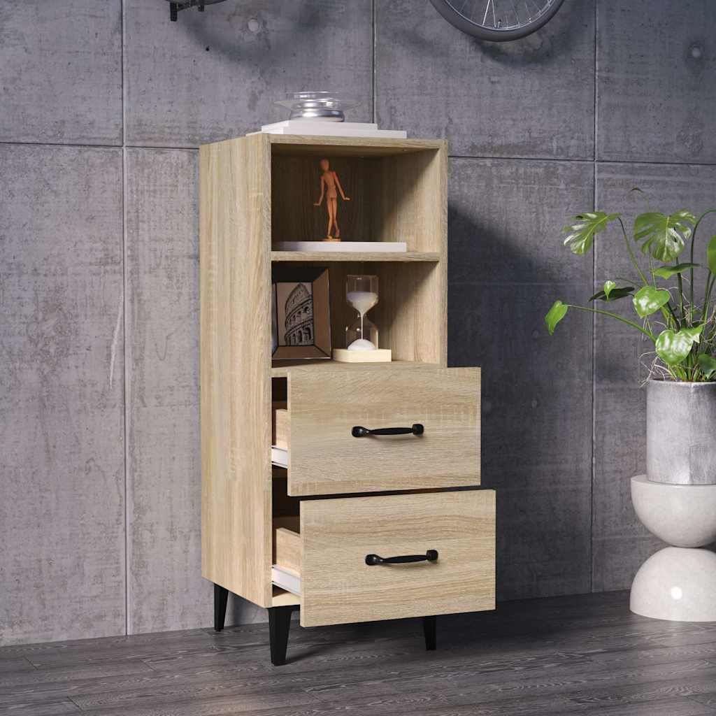 skænk 34,5x34x90 cm konstrueret træ sonoma-eg