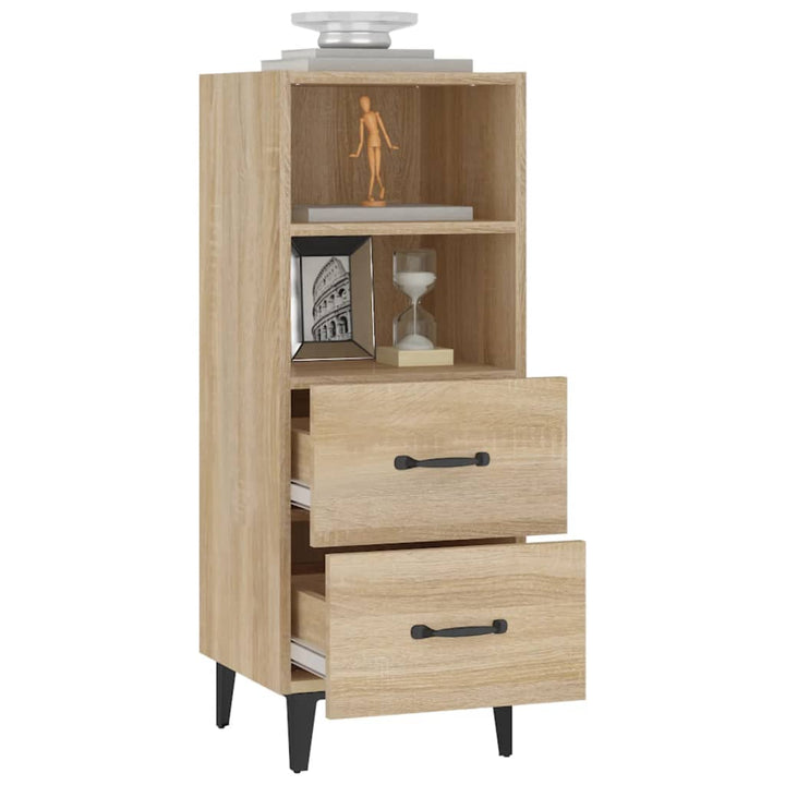 skænk 34,5x34x90 cm konstrueret træ sonoma-eg