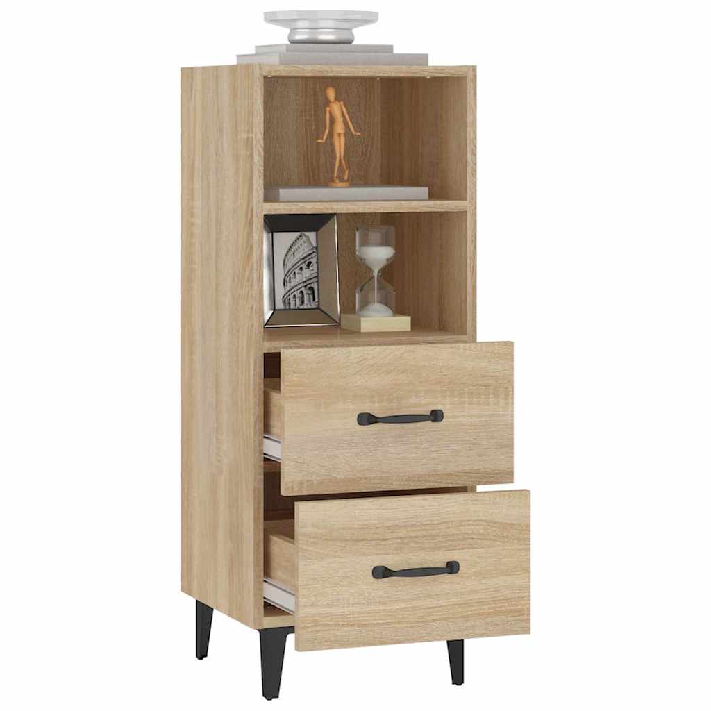 skænk 34,5x34x90 cm konstrueret træ sonoma-eg