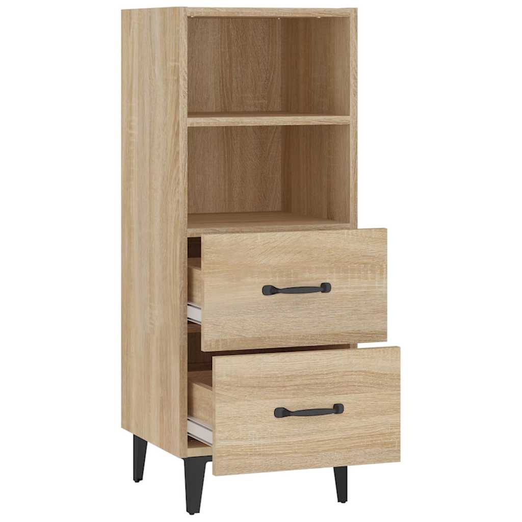 skænk 34,5x34x90 cm konstrueret træ sonoma-eg