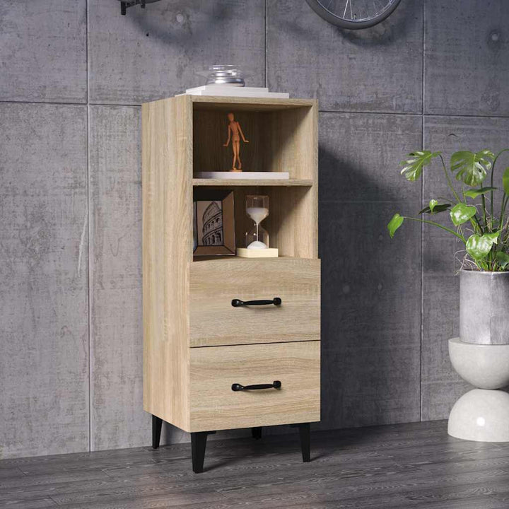 skænk 34,5x34x90 cm konstrueret træ sonoma-eg