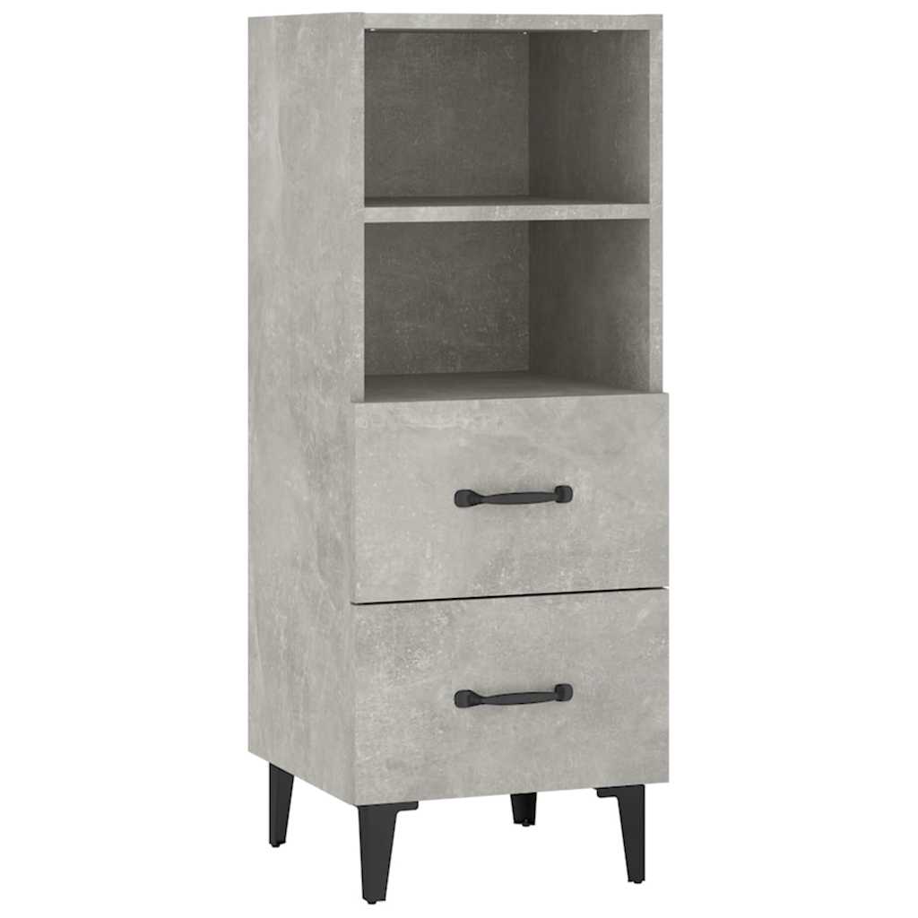 skænk 34,5x34x90 cm konstrueret træ betongrå