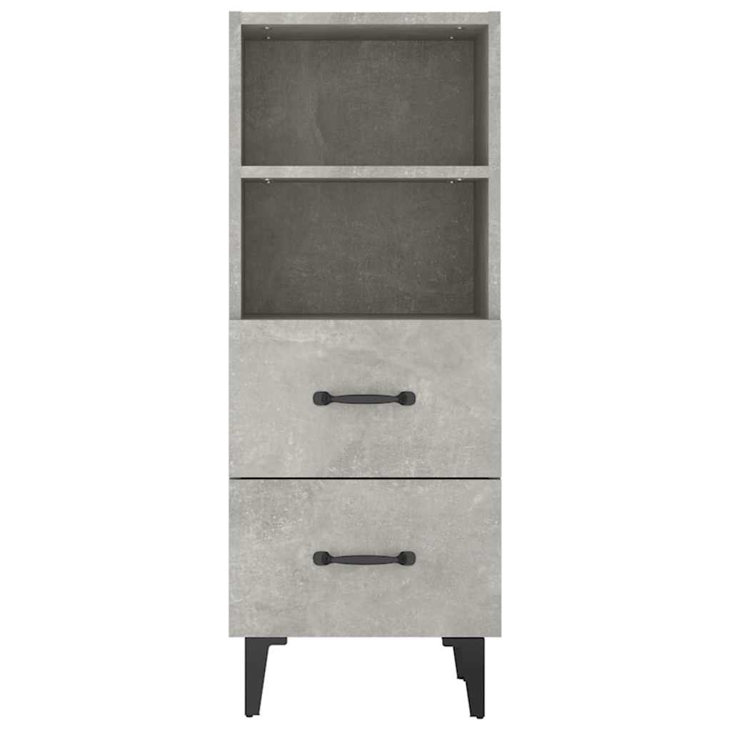 skænk 34,5x34x90 cm konstrueret træ betongrå