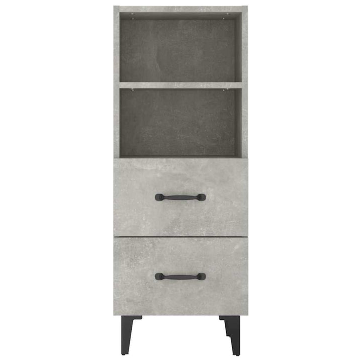 skænk 34,5x34x90 cm konstrueret træ betongrå
