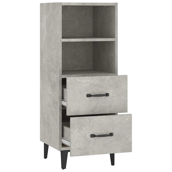 skænk 34,5x34x90 cm konstrueret træ betongrå