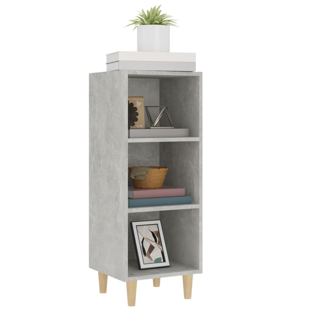 skænk 34,5x32,5x90 cm konstrueret træ betongrå