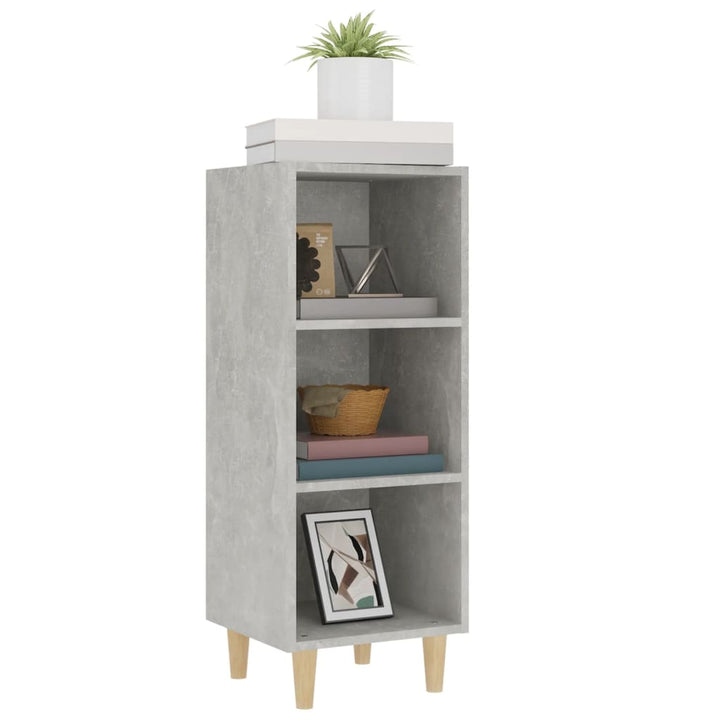 skænk 34,5x32,5x90 cm konstrueret træ betongrå