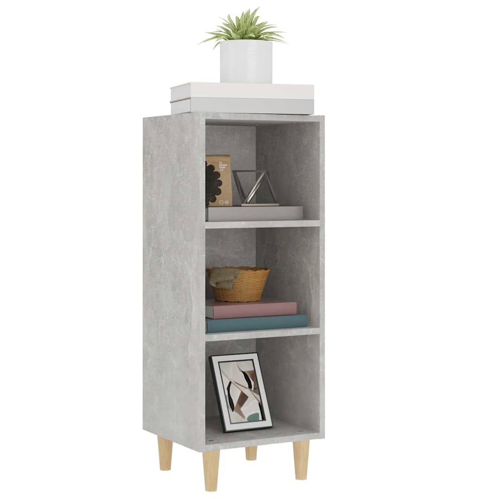 skænk 34,5x32,5x90 cm konstrueret træ betongrå