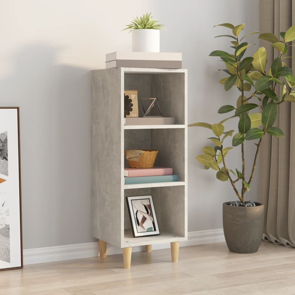 skænk 34,5x32,5x90 cm konstrueret træ betongrå