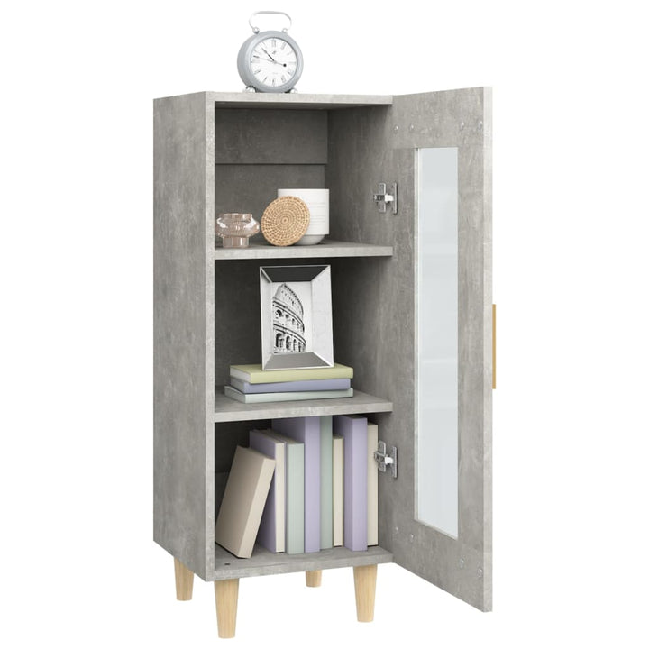 skænk 34,5x34x90 cm konstrueret træ betongrå