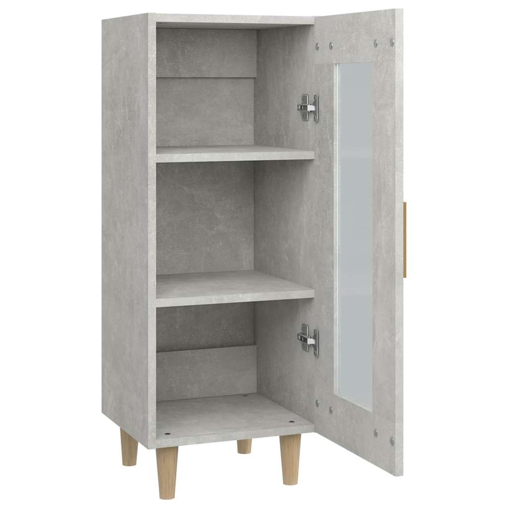 skænk 34,5x34x90 cm konstrueret træ betongrå