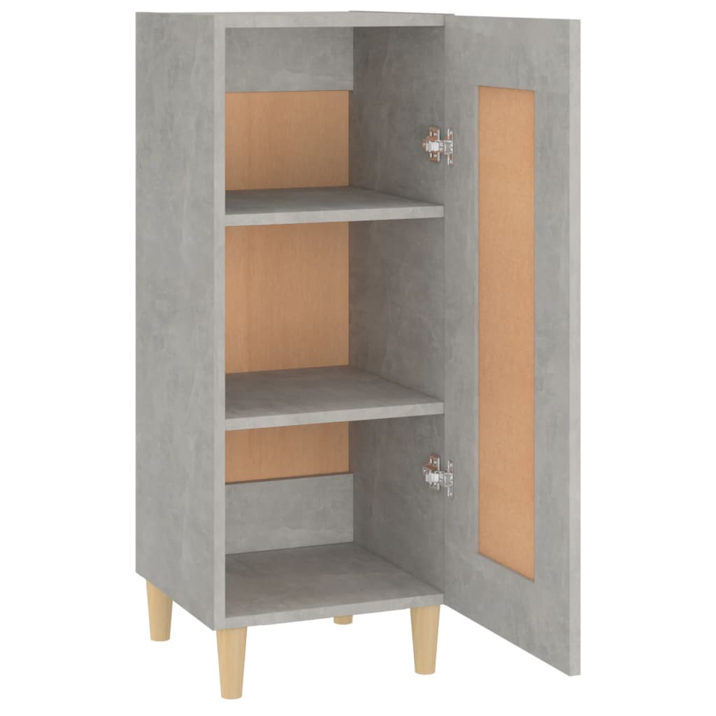 skænk 34,5x34x90 cm konstrueret træ betongrå