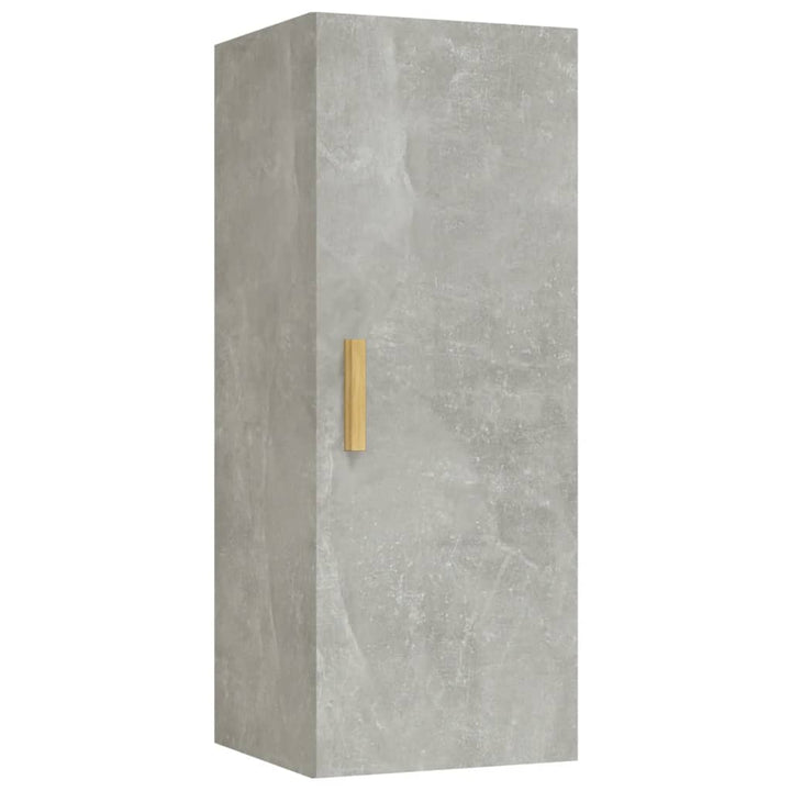 vægskab 34,5x34x90 cm konstrueret træ betongrå