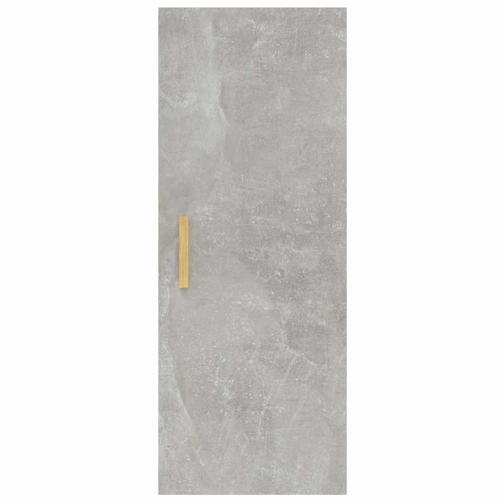vægskab 34,5x34x90 cm konstrueret træ betongrå