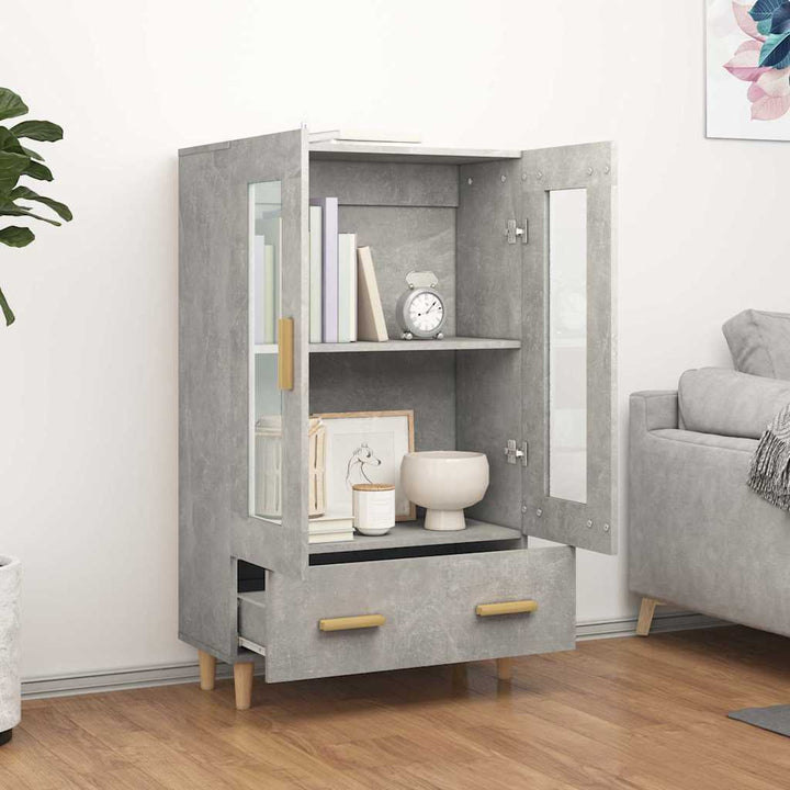skab 70x31x115 cm konstrueret træ betongrå