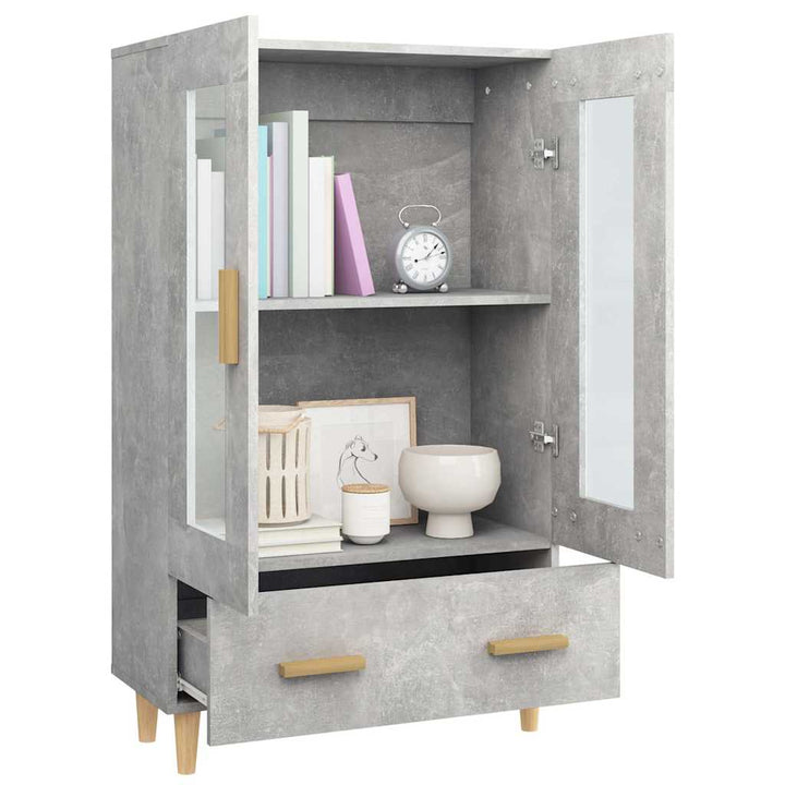 skab 70x31x115 cm konstrueret træ betongrå