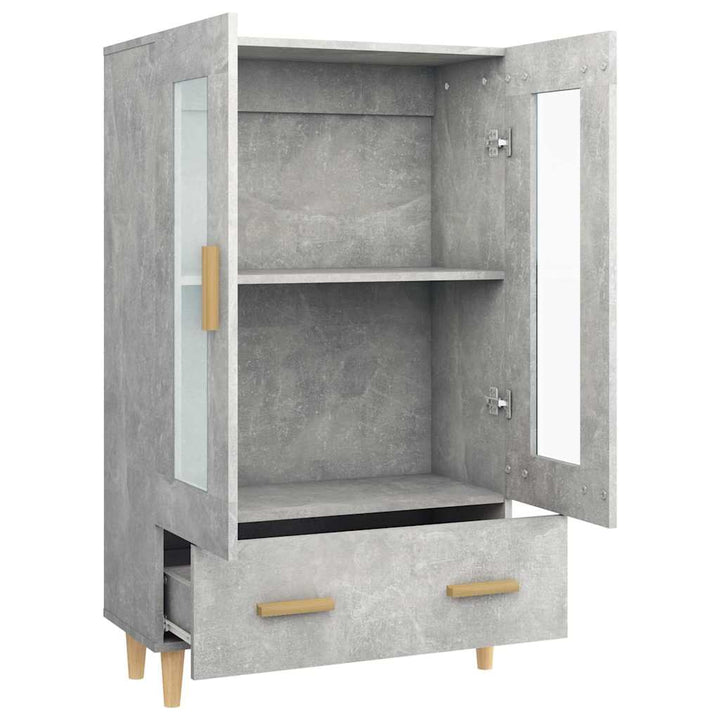 skab 70x31x115 cm konstrueret træ betongrå