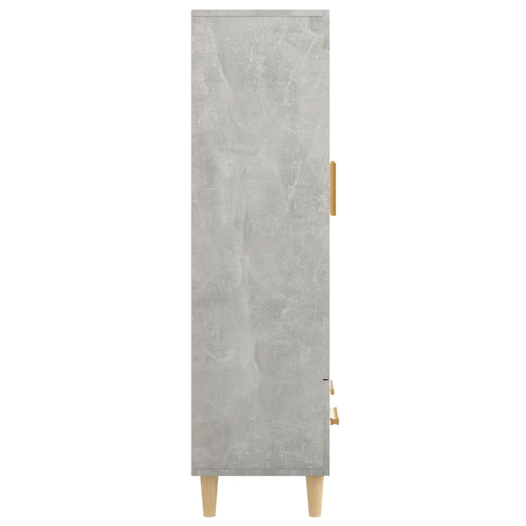 skab 70x31x115 cm konstrueret træ betongrå