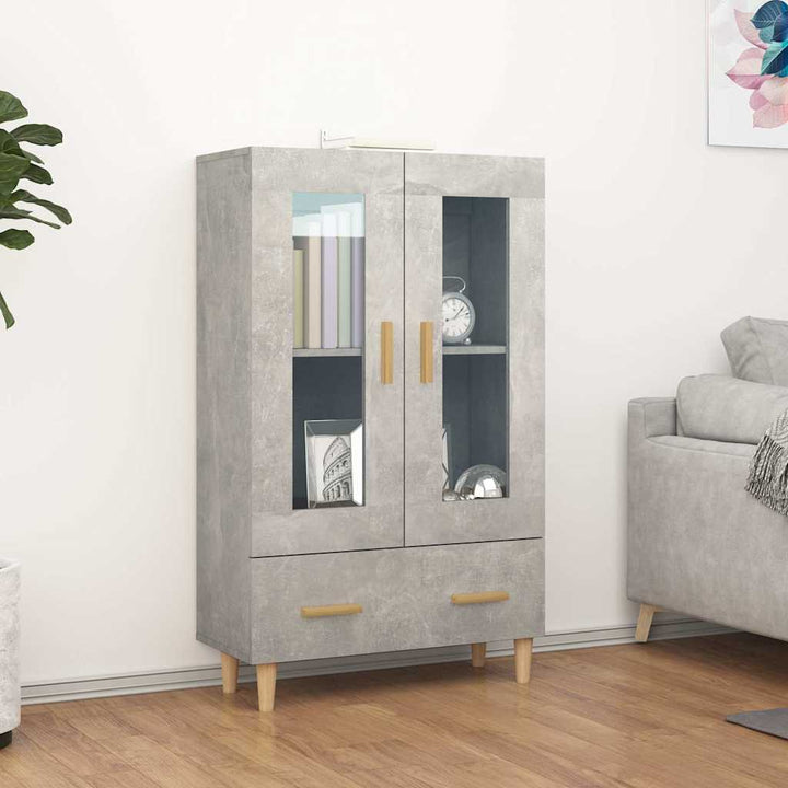 skab 70x31x115 cm konstrueret træ betongrå