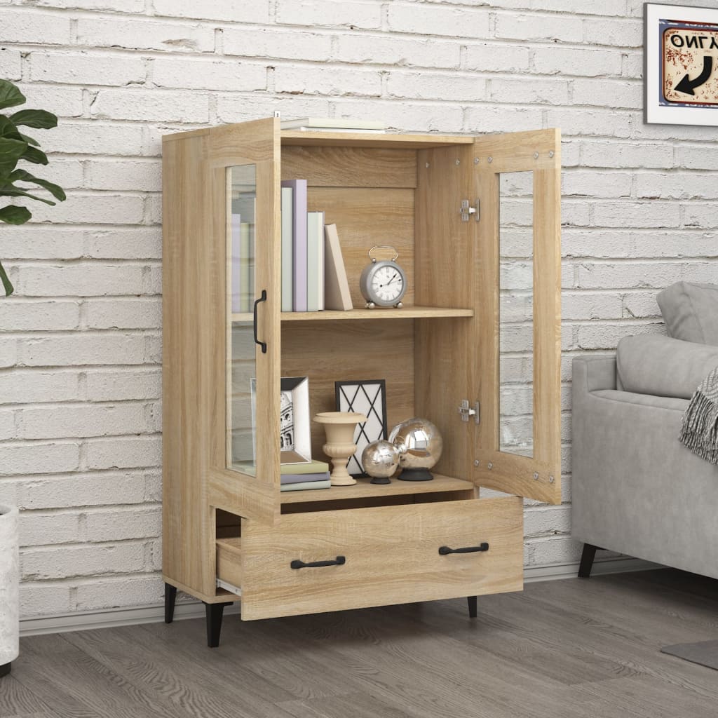 skab 70x31x115 cm konstrueret træ sonoma-eg
