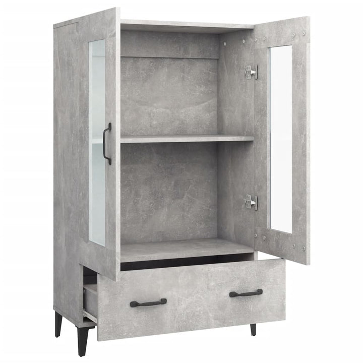 skab 70x31x115 cm konstrueret træ betongrå