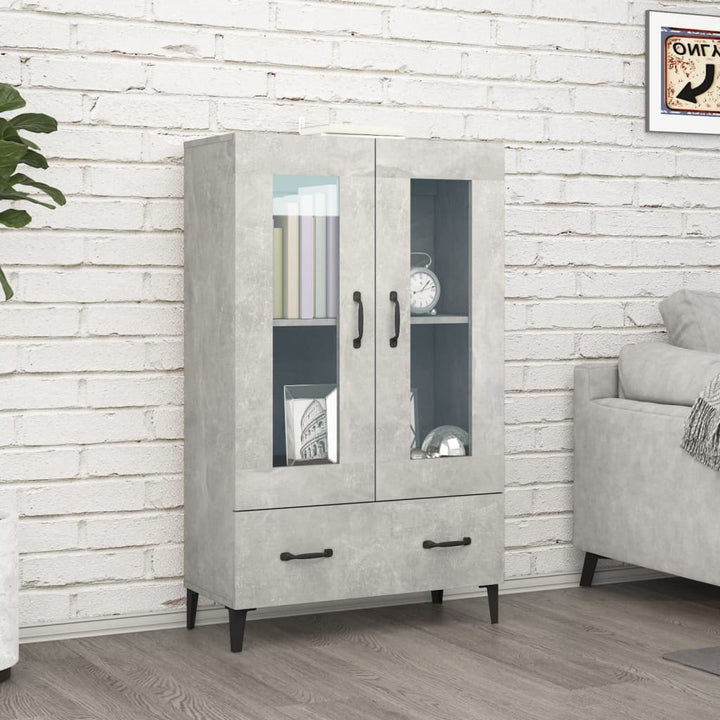 skab 70x31x115 cm konstrueret træ betongrå