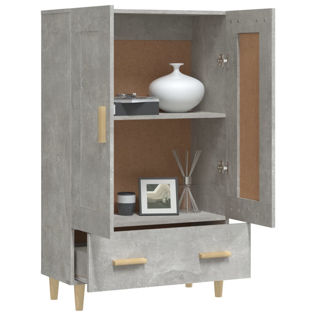 skab 70x31x115 cm konstrueret træ betongrå