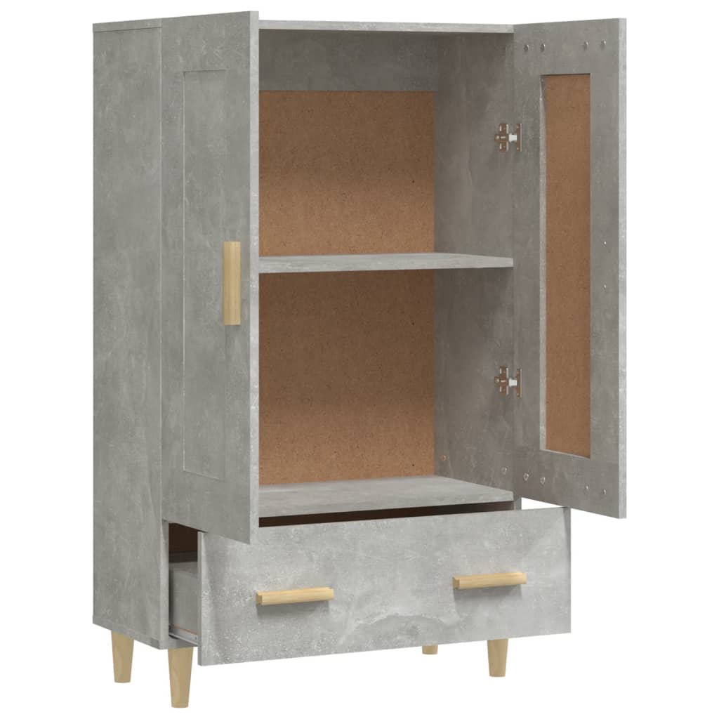 skab 70x31x115 cm konstrueret træ betongrå