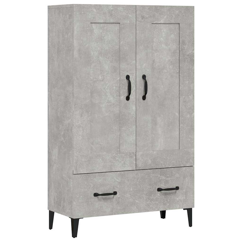 skab 70x31x115 cm konstrueret træ betongrå