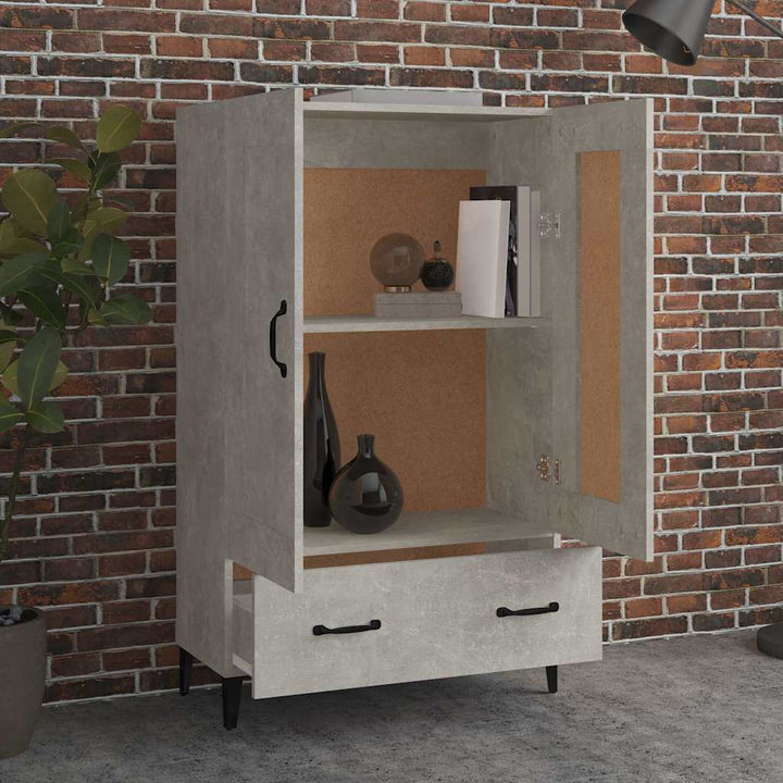 skab 70x31x115 cm konstrueret træ betongrå