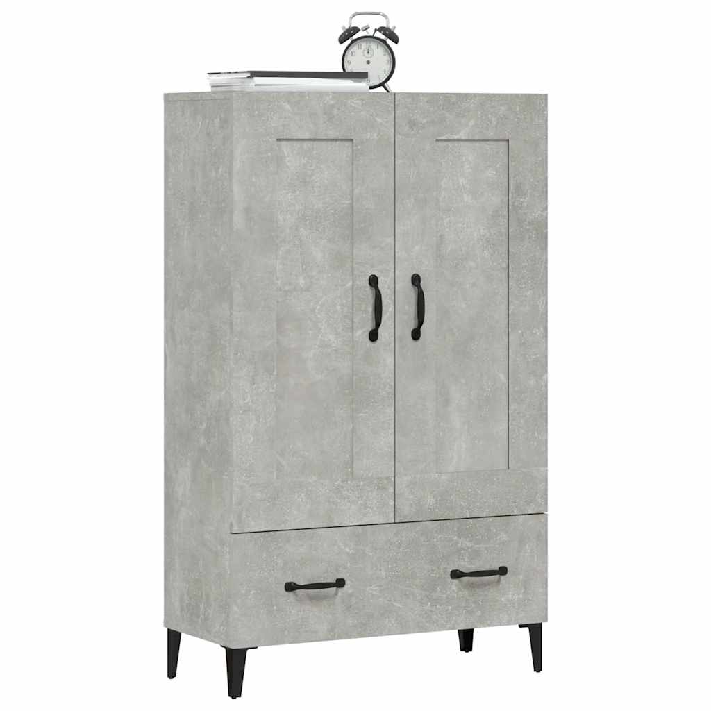 skab 70x31x115 cm konstrueret træ betongrå