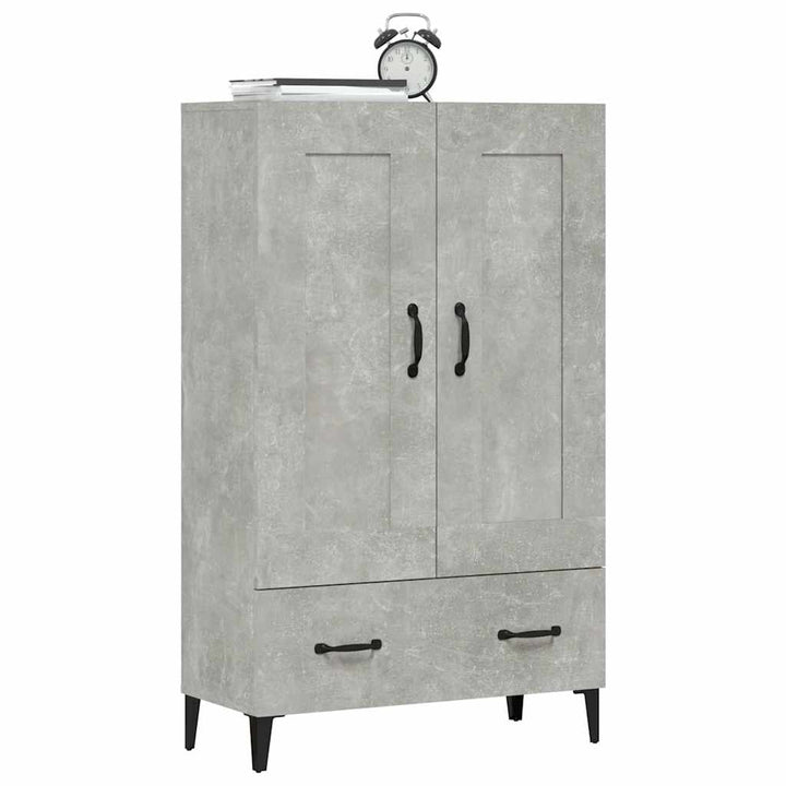 skab 70x31x115 cm konstrueret træ betongrå