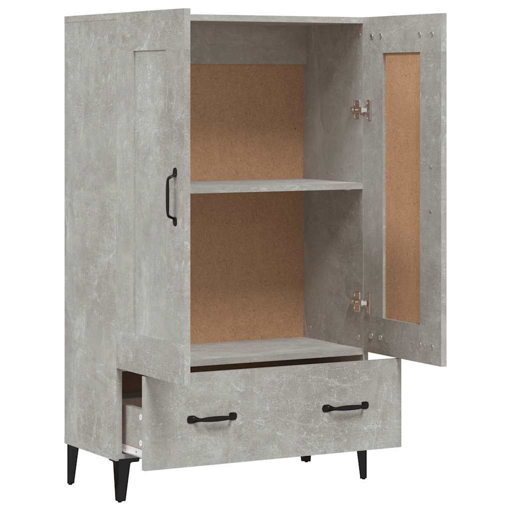 skab 70x31x115 cm konstrueret træ betongrå