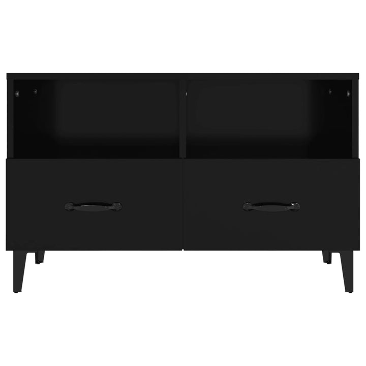 tv-bord 80x36x50 cm konstrueret træ sort