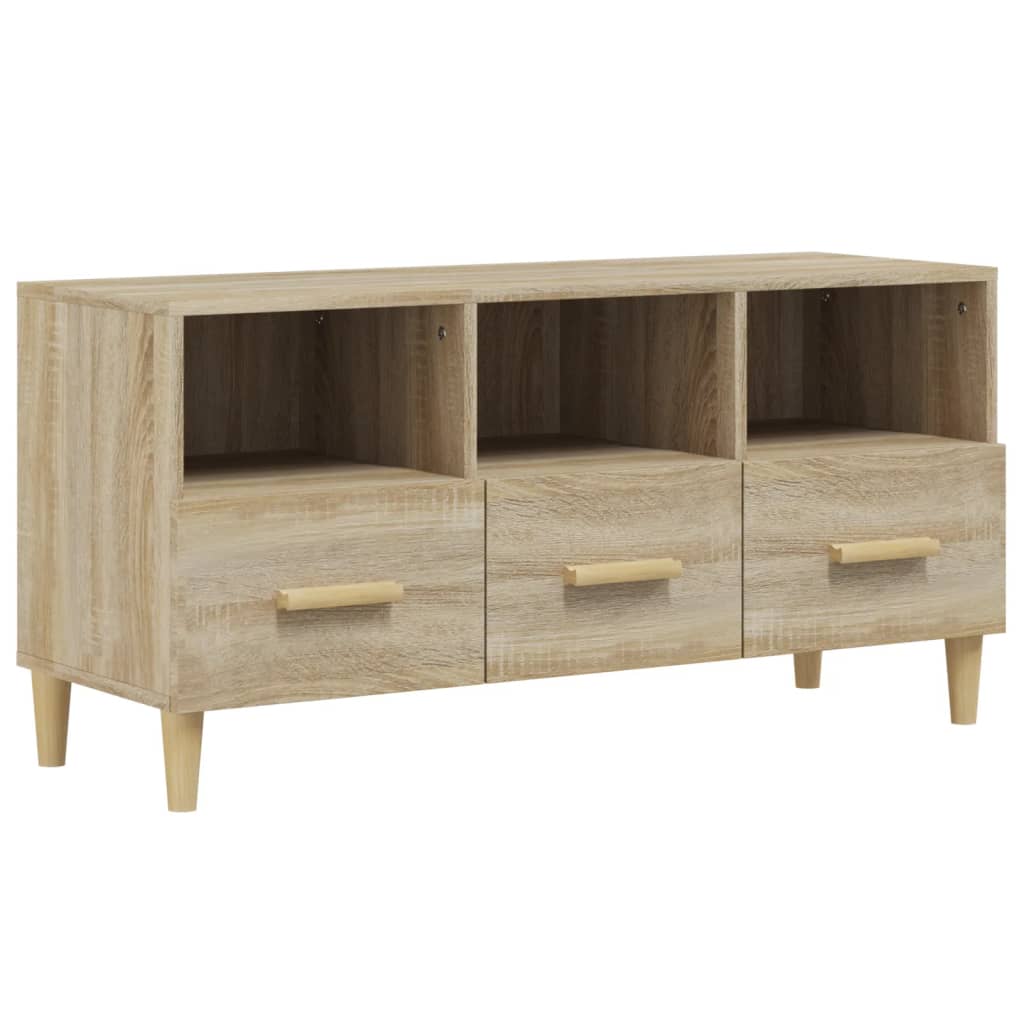 tv-bord 102x36x50 cm konstrueret træ sonoma-eg