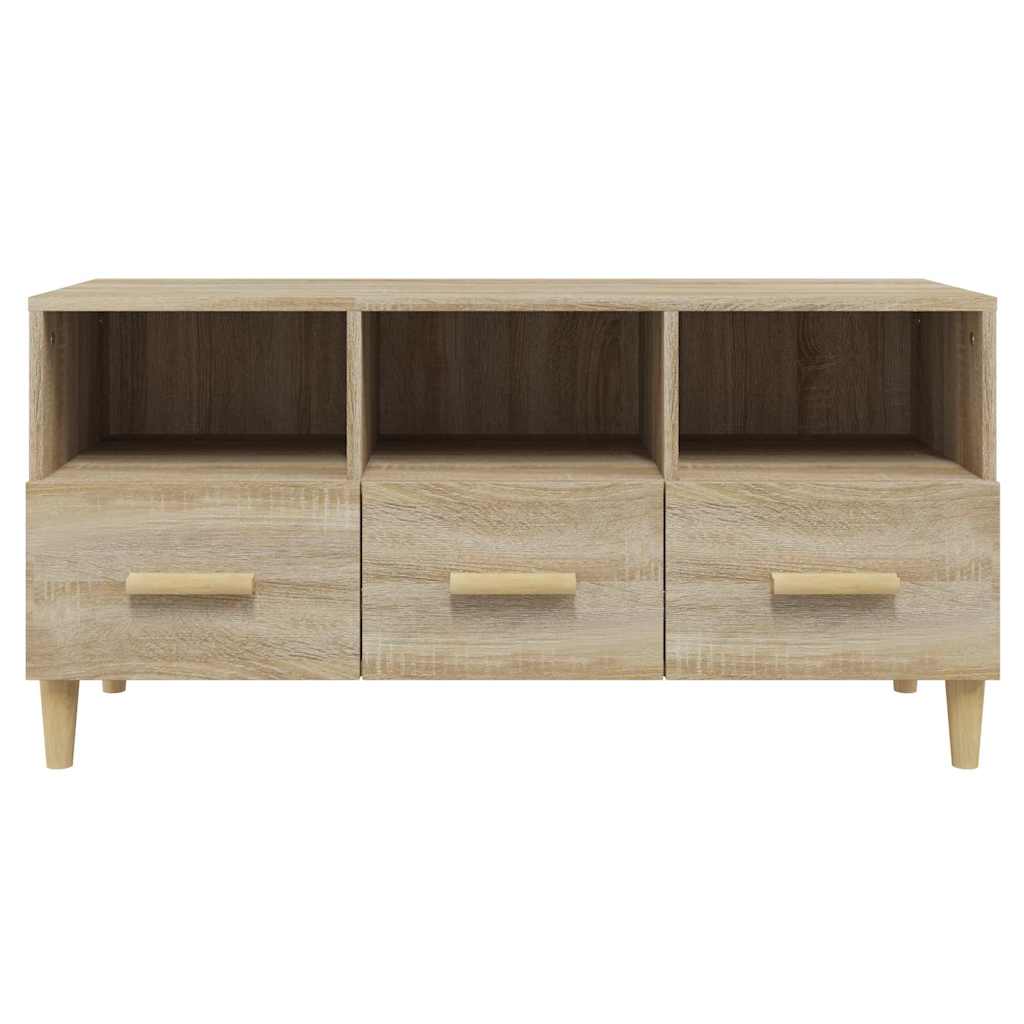 tv-bord 102x36x50 cm konstrueret træ sonoma-eg