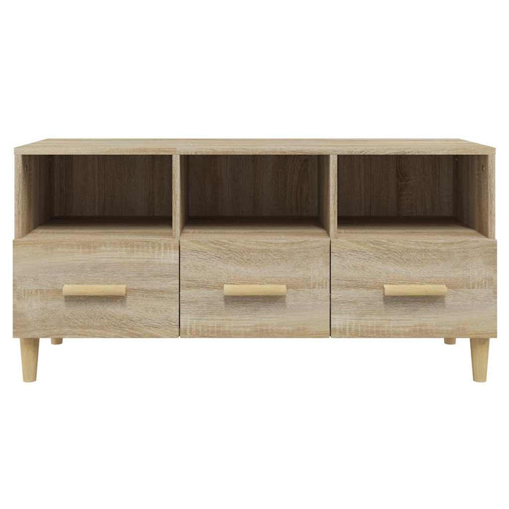 tv-bord 102x36x50 cm konstrueret træ sonoma-eg