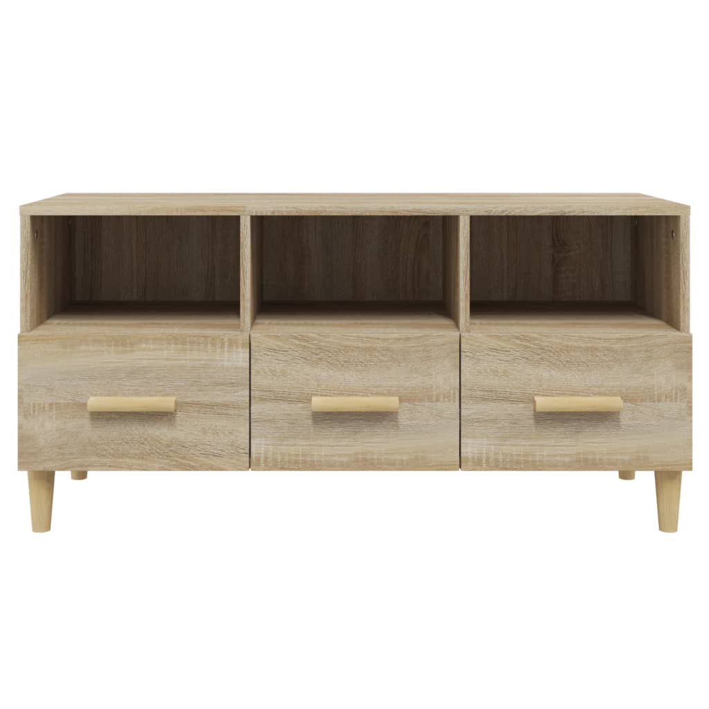 tv-bord 102x36x50 cm konstrueret træ sonoma-eg