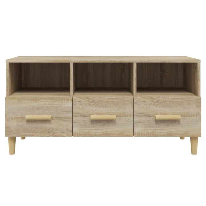 tv-bord 102x36x50 cm konstrueret træ sonoma-eg