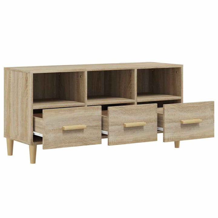 tv-bord 102x36x50 cm konstrueret træ sonoma-eg