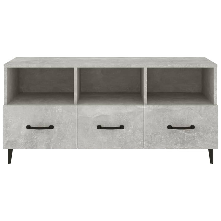 tv-bord 102x35x50 cm konstrueret træ betongrå