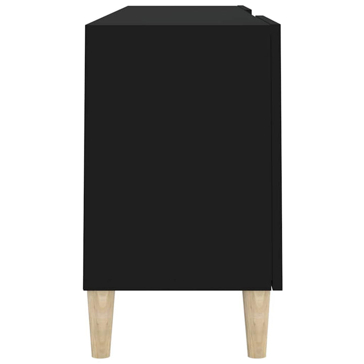 tv-bord 150x30x50 cm konstrueret træ sort