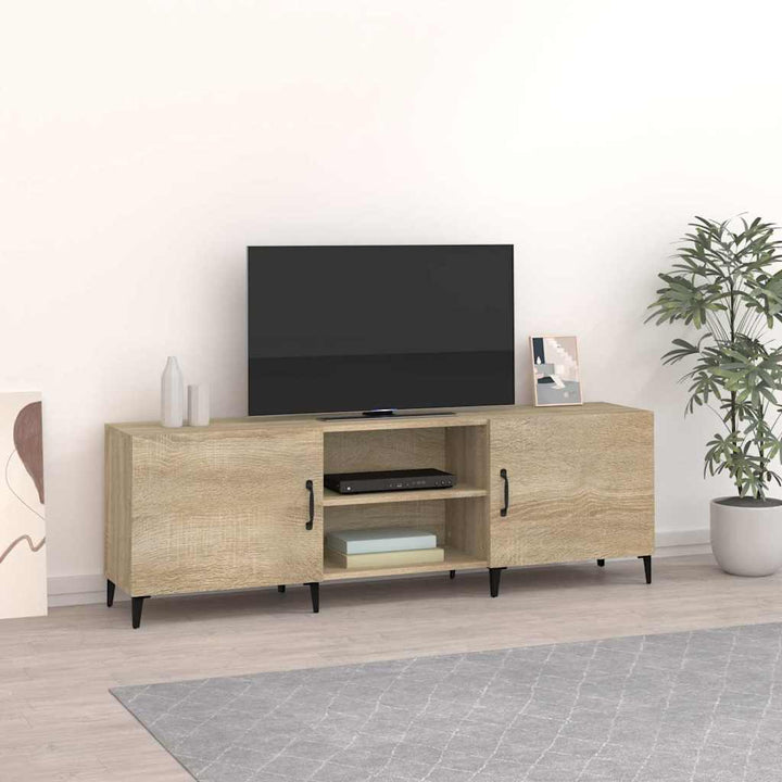 tv-bord 150x30x50 cm konstrueret træ sonoma-eg