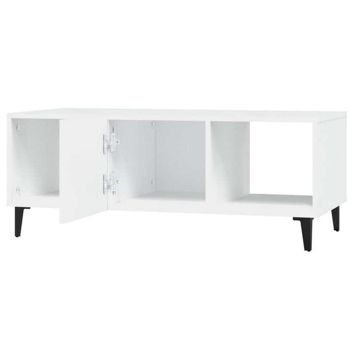 sofabord 102x50x40 cm konstrueret træ hvid