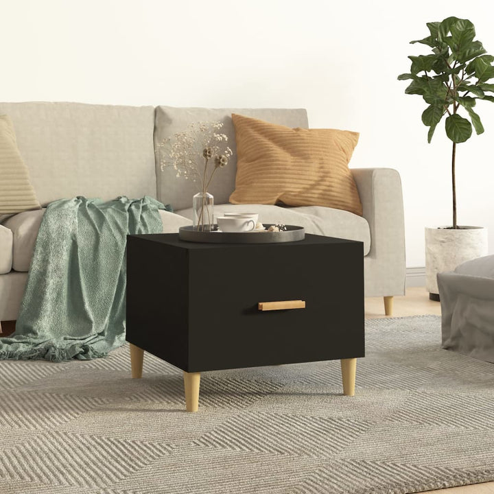 sofaborde 2 stk. 50x50x40 cm konstrueret træ sort